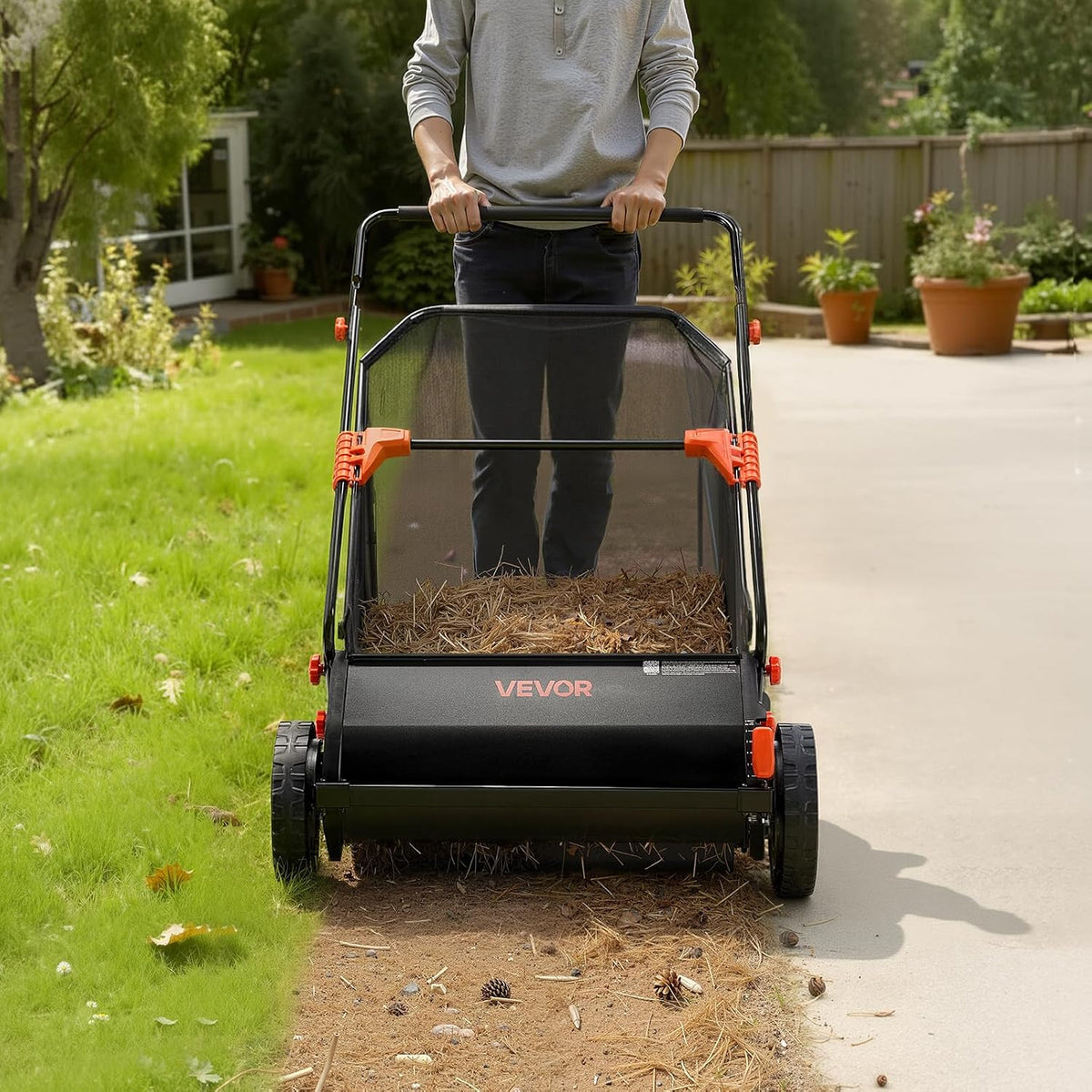 The Push Lawn Sweeper (26in) Leaf Clams