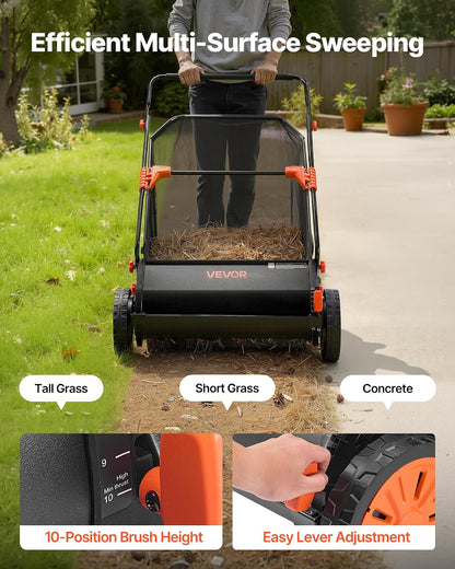 The Push Lawn Sweeper (26in) Leaf Clams